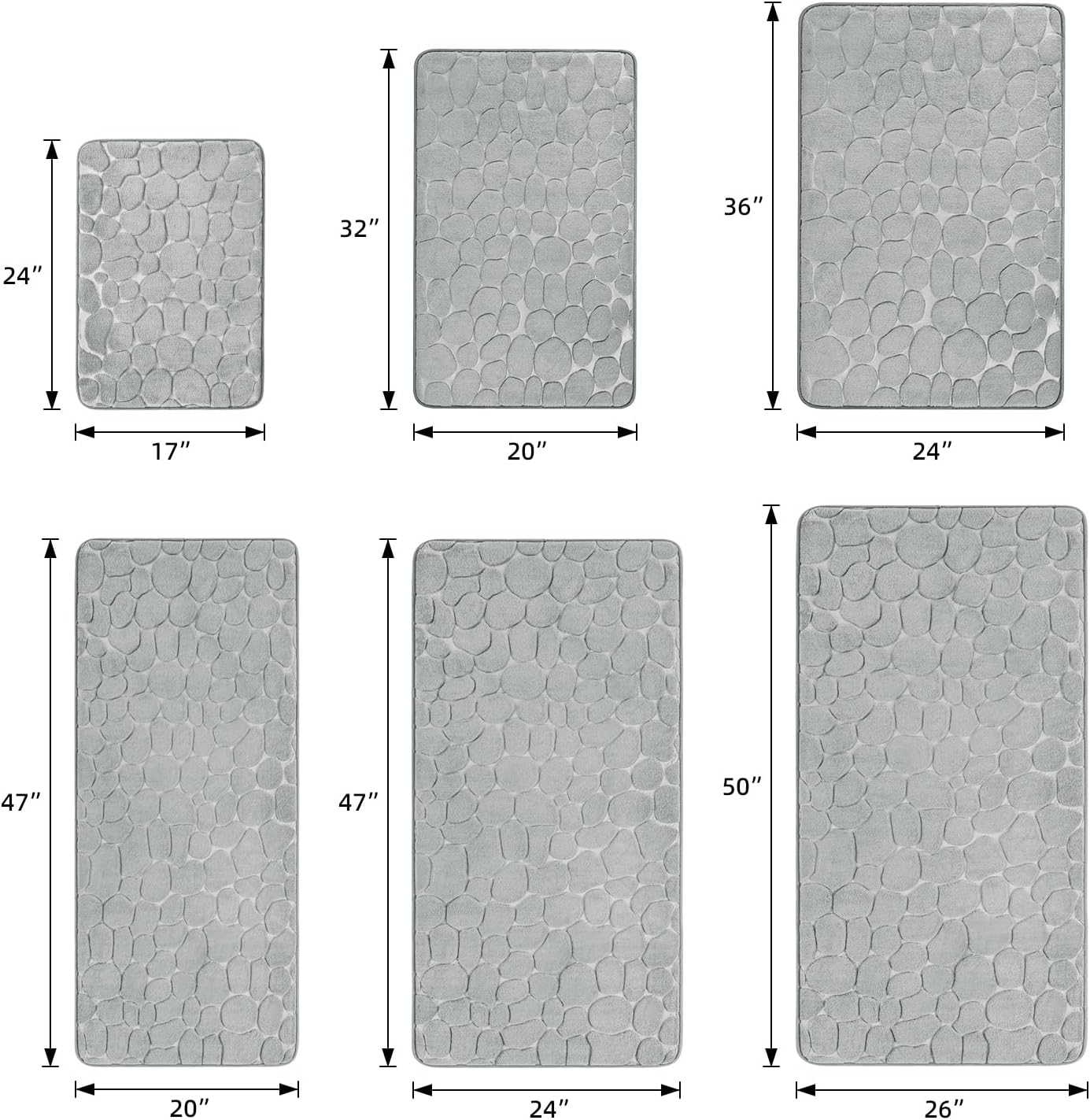 YIHOUSE Memory Foam Bath Mat
