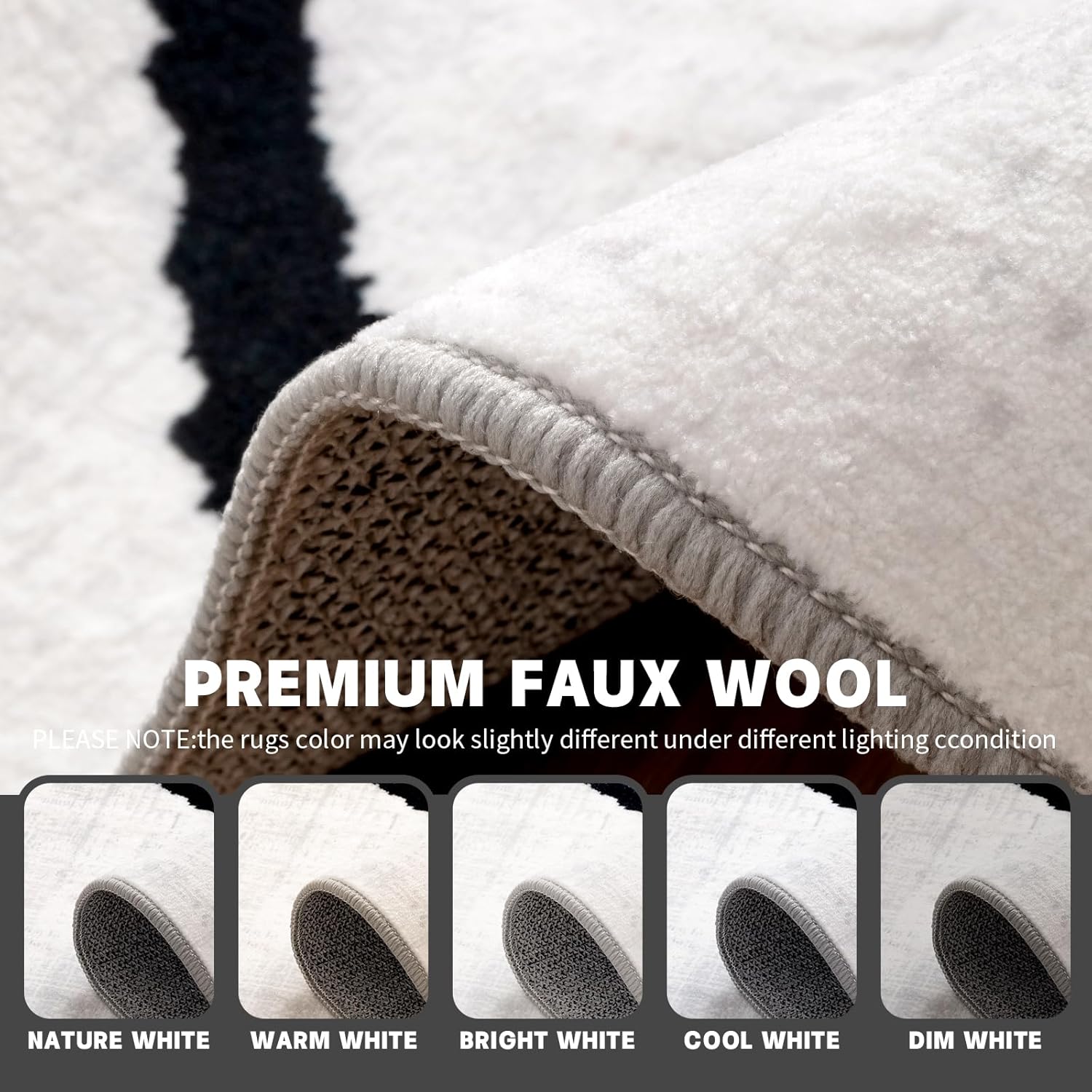 YIHOUSE 5x7 Washable Living Room Rug