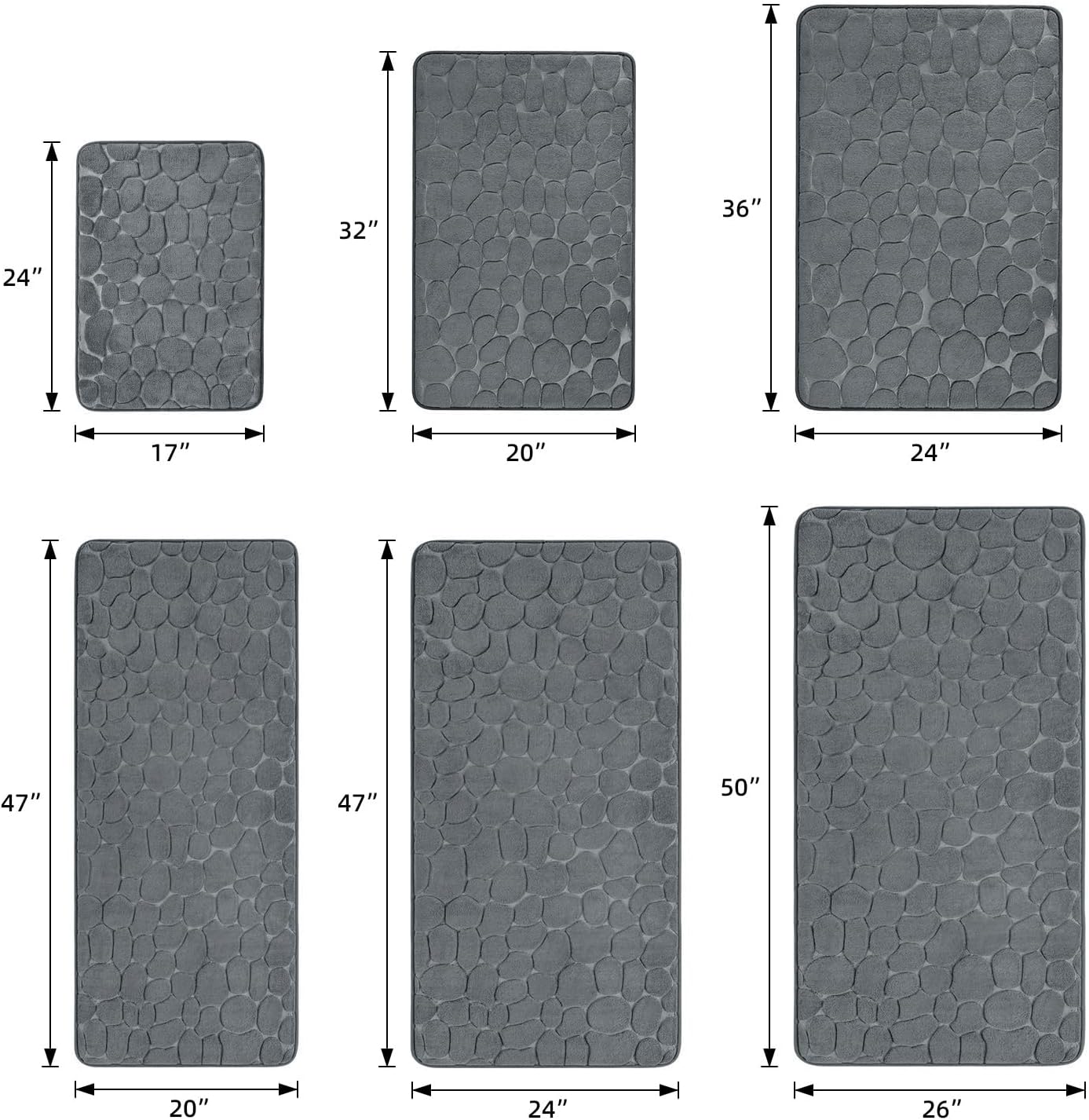 YIHOUSE Memory Foam Bath Mat