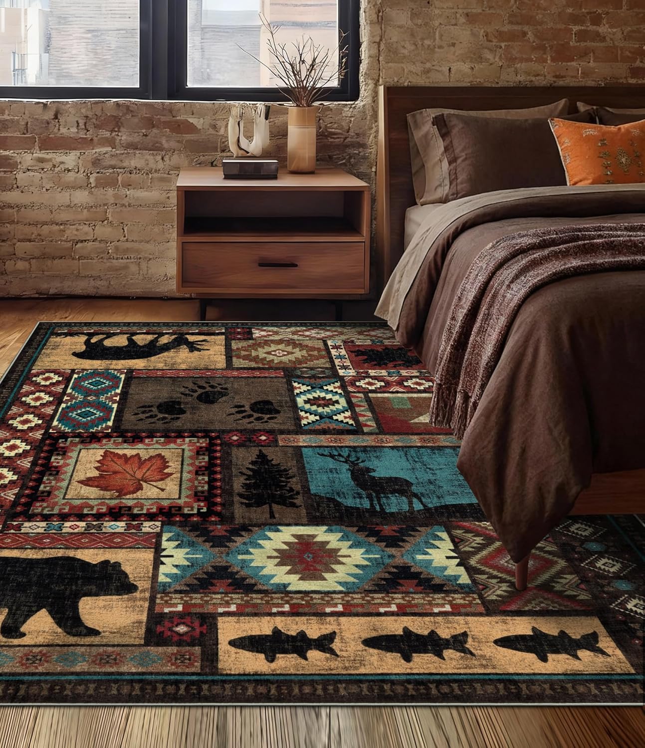 YIHOUSE Rustic Cabin Area Rug