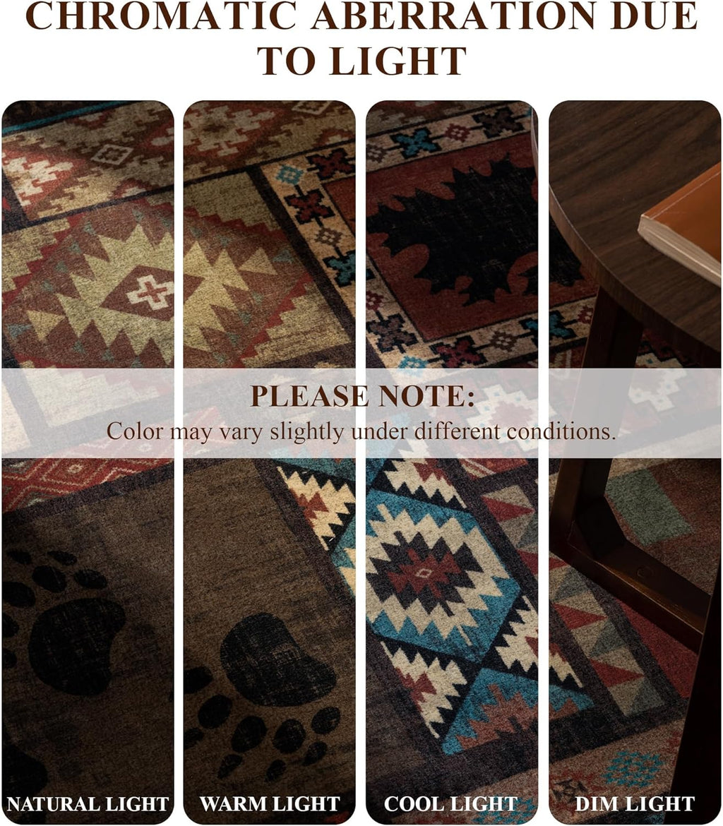YIHOUSE Rustic Cabin Area Rug