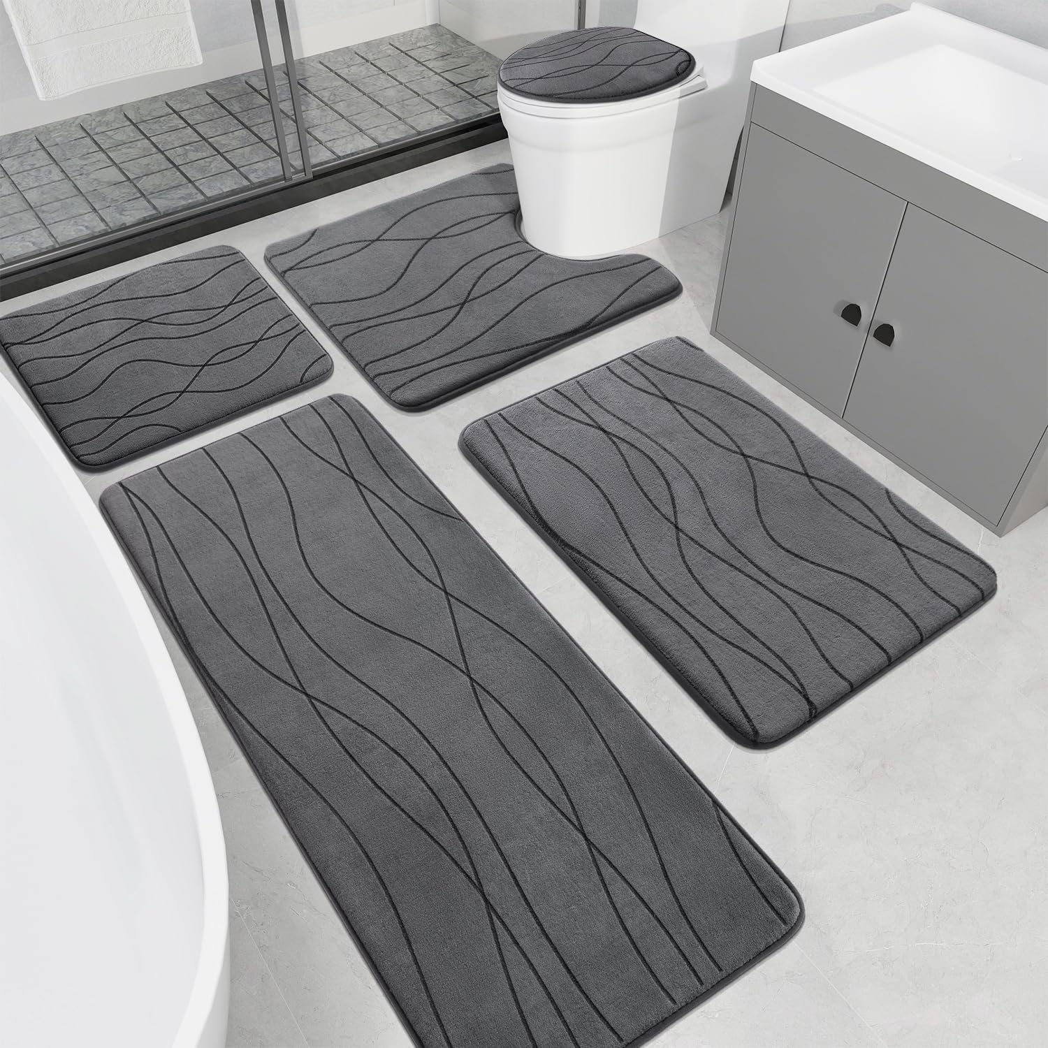 YIHOUSE Memory Foam Bathroom Rug