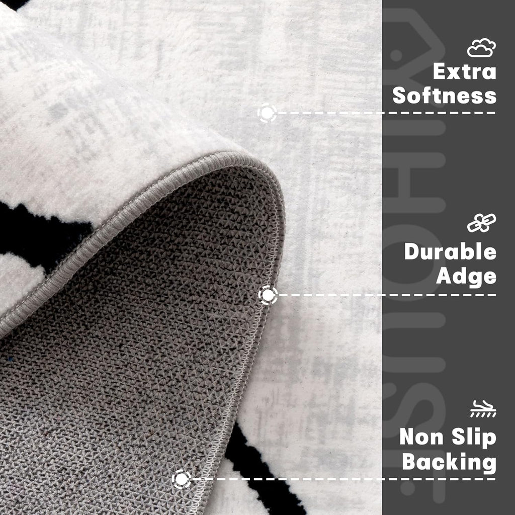 YIHOUSE 5x7 Washable Living Room Rug