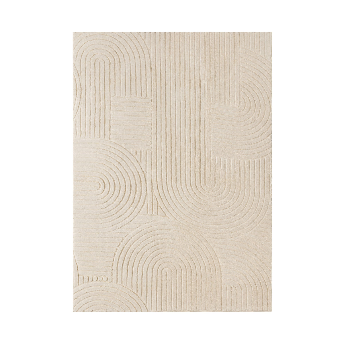 YiHouse Modern Geometric Washable Area Rug - Cream